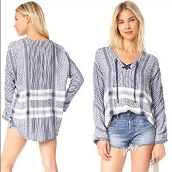 Rails Lily Blouse in Sapphire Jacquard - Picture 9 of 14